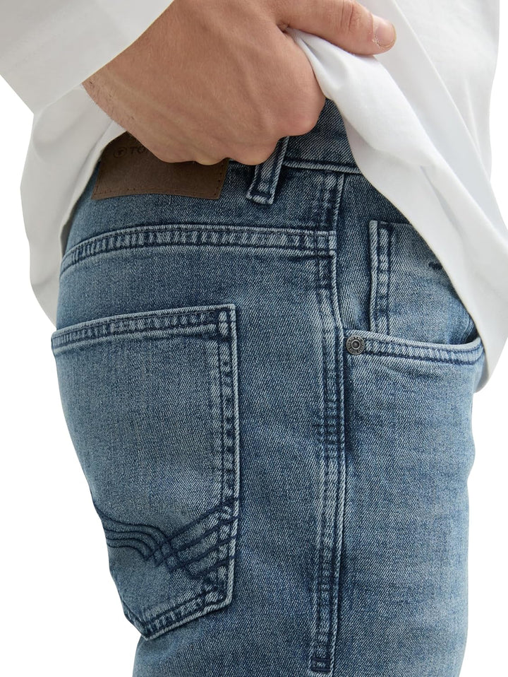 TOM TAILOR Herren Troy Slim Jeans 30W / 30L 10113 - Clean Mid Stone Blue Denim, 30W / 30L 10113 - Cl