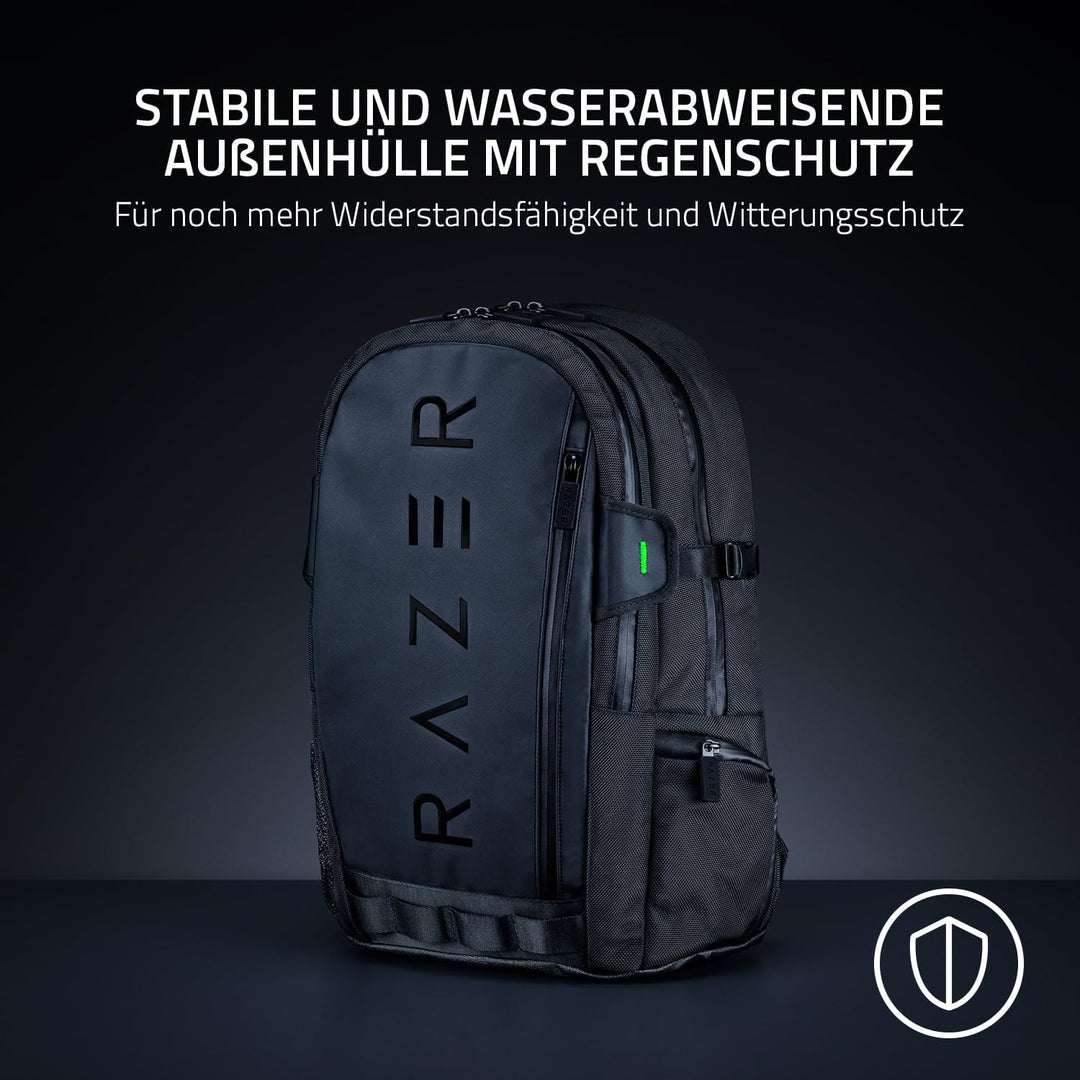 Razer Rogue V3 Backpack (15,6") Black Edition - Kompakter Reise Rucksack (Fach für Laptop bis 15 Zol