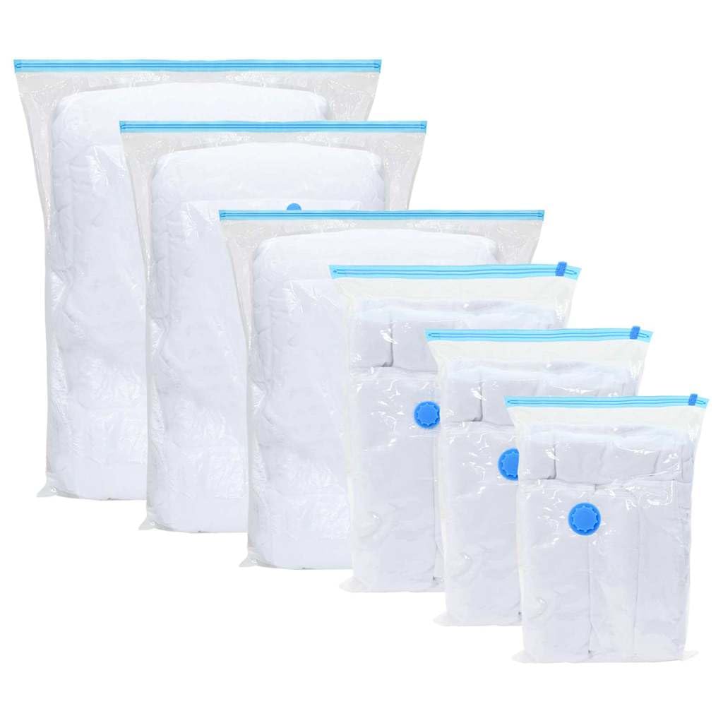 vidaXL Aufbewahrungstaschen 5 pcs Transparent und Blau 120 x 70 cm, Wohnzimmer, moderne Möbel, recht