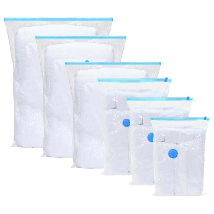 vidaXL Aufbewahrungstaschen 5 pcs Transparent und Blau 120 x 70 cm, Wohnzimmer, moderne Möbel, recht