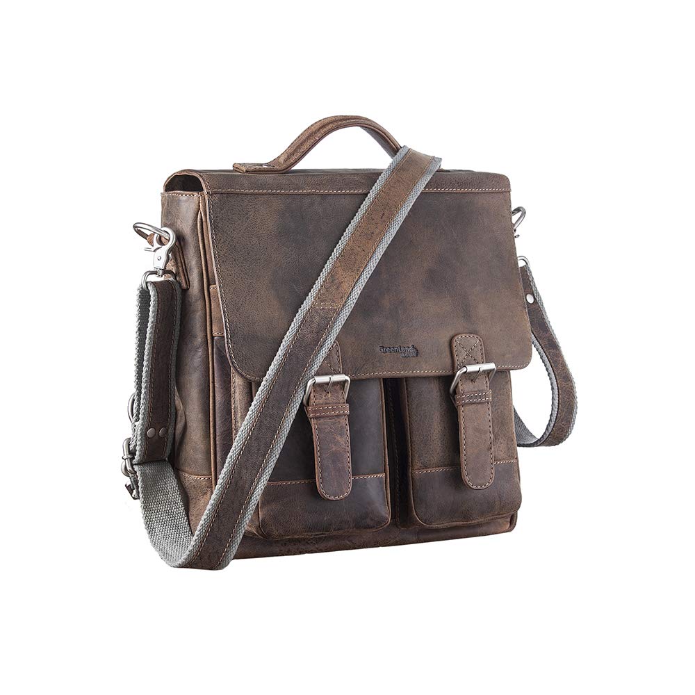 Greenland Nature Stone Umhängetasche Messenger Leder 33 cm