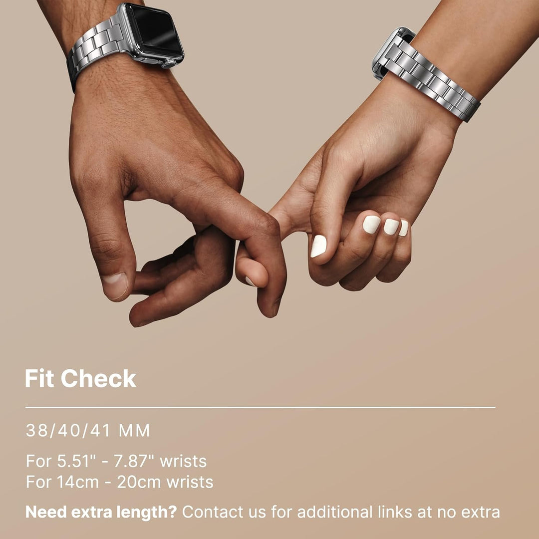 Fullmosa für Apple Watch Armband 41mm 40mm 38mm Edelstahl Metallarmband mit Uhrengehäuse für iwatch