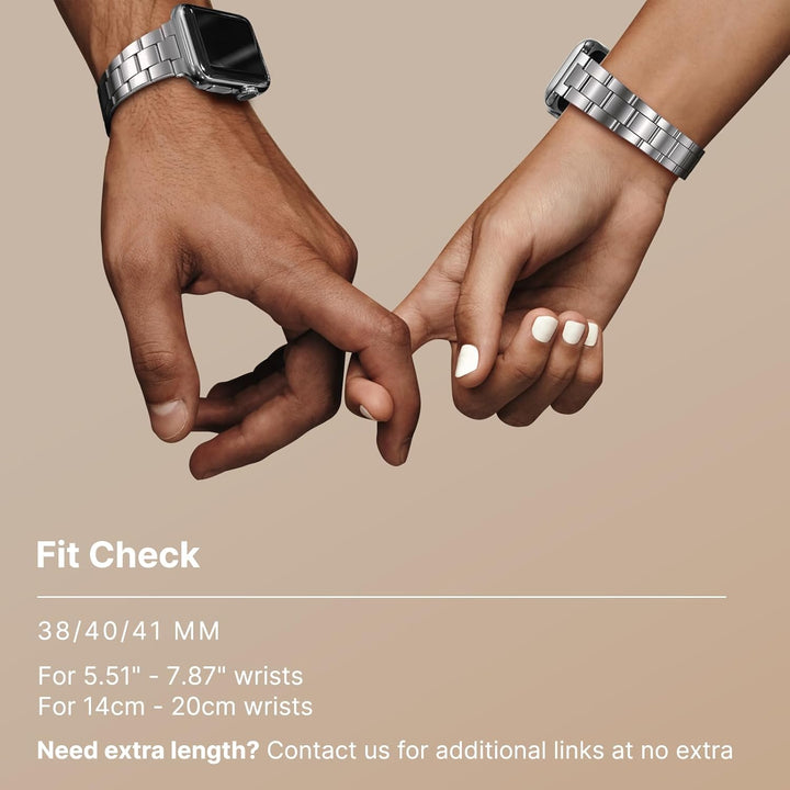 Fullmosa für Apple Watch Armband 41mm 40mm 38mm Edelstahl Metallarmband mit Uhrengehäuse für iwatch