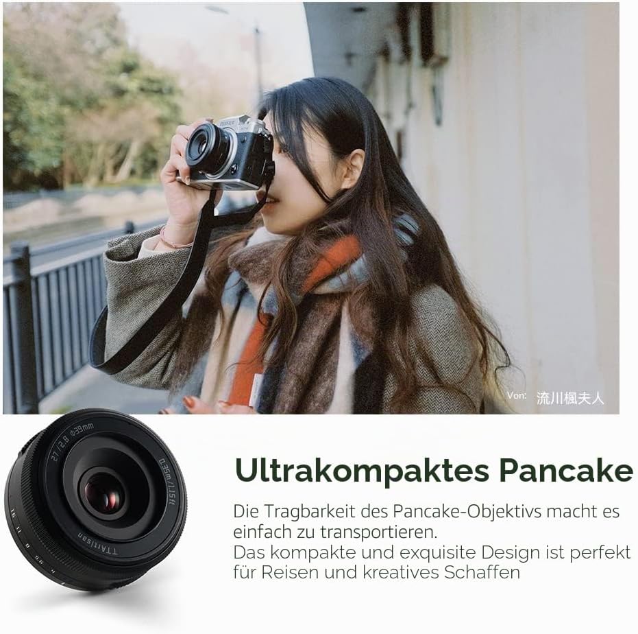 TTARTISAN AF 27mm F/2.8 E APS-C Fester Fokus Linse für Sony E-Bajonett A6000 A6100 A6300 A6500 ZV-E1