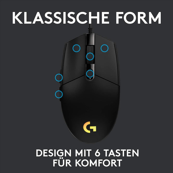 Logitech G213 Prodigy Gaming-Tastatur + Logitech G203 Gaming-Maus, Usb, kompatible mit PC Keyboard +