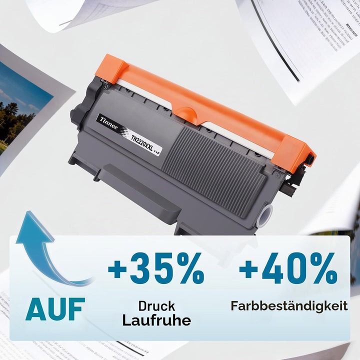 TN2220 Tonerkartusche (1x Schwarz), Ersatz für Brother TN2220 Toner, Kompatibel für MFC-7360N HL-213