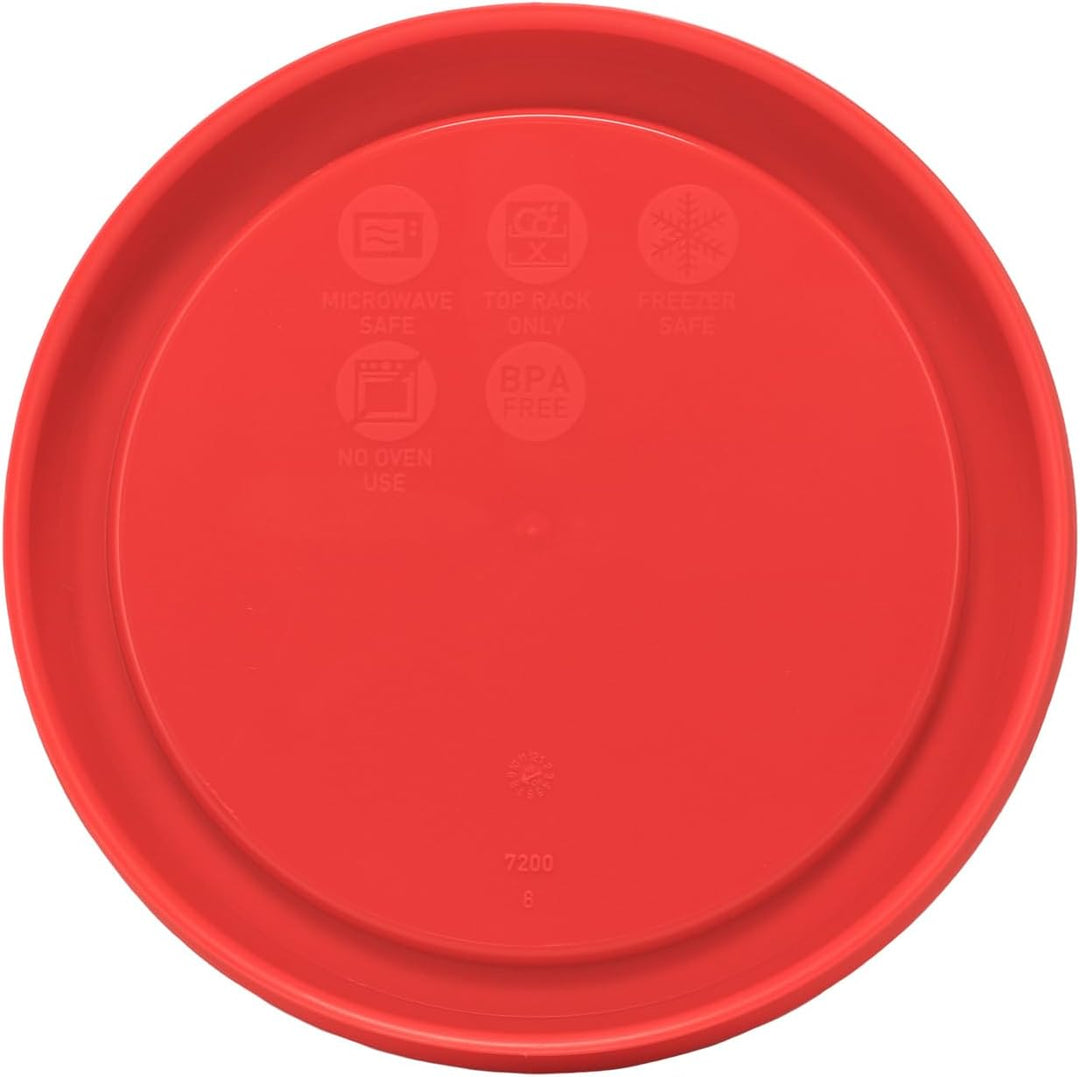 Pyrex 7200-PC Red 2 Cup Round Plastic Storage Lid - 2 Pack, 2