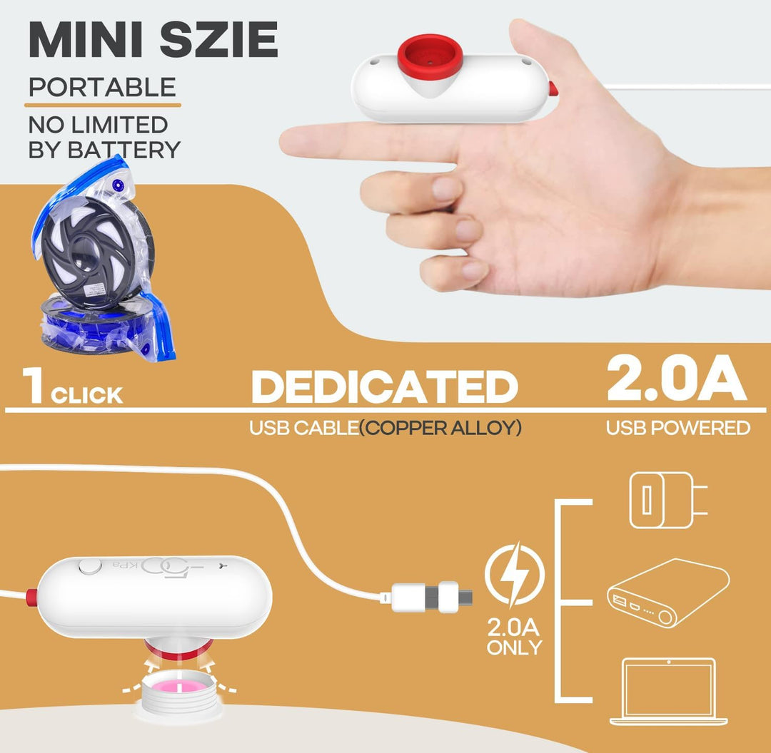Vakuum-Filament-Kit (30 × 34 cm) mit USB-Pumpe & 30 Beuteln – Wiederverwendbar | Staub- & Feuchtigke