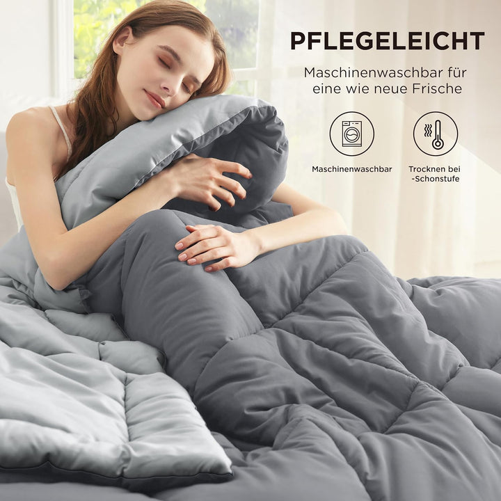 BEDSURE Bettdecke Ohne Bezug 135x200 - Bettdecke 135x200 für Allergiker, Warm & Gemütlich Ganzjahres