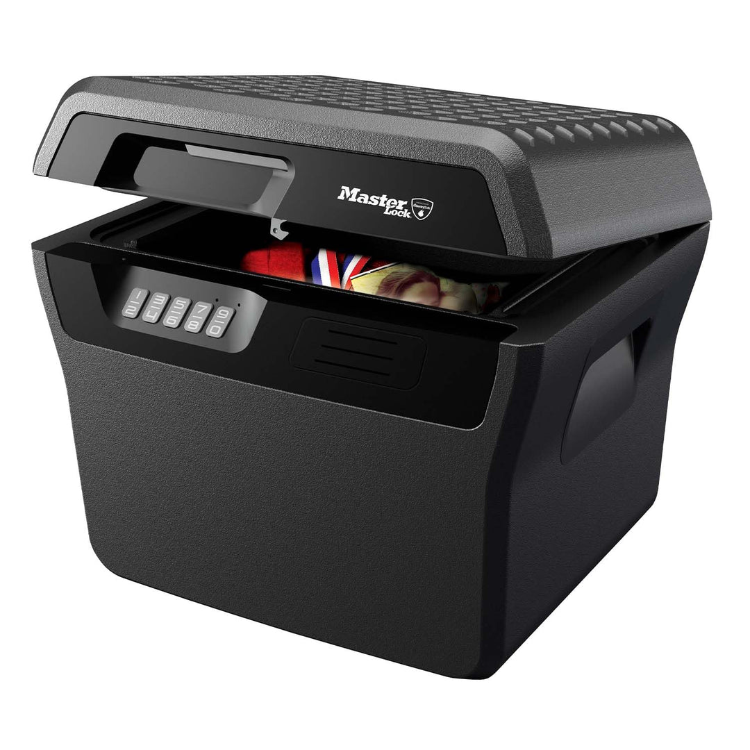 MASTER LOCK Feuerfeste Dokumentenbox Geldkassette 18,5L [Feuerfeste und Wasserdichte] [gross] [elekt