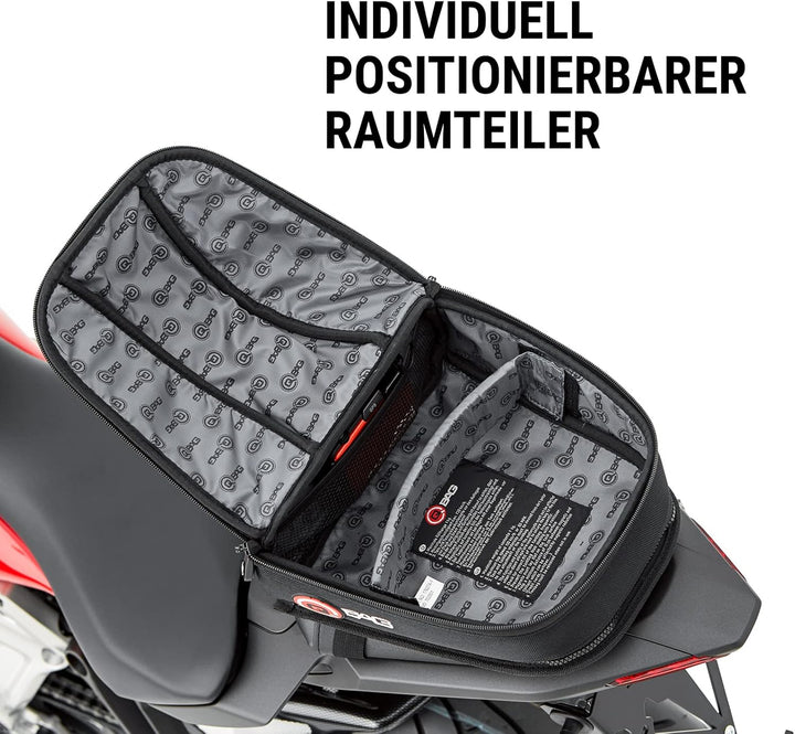QBag Hecktasche 03 Motorradtasche, Motorradgepäck für Soziussitz/Gepäckträger, 5 Liter Stauraum, lei