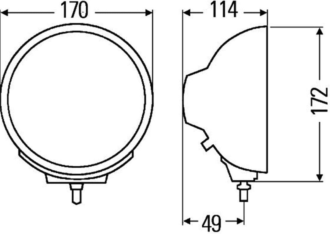 HELLA - Halogen-Fernscheinwerfer - Luminator Compact - ECE/E1 1902/SAE - 12/24V - 1F3 009 094-071 Ve