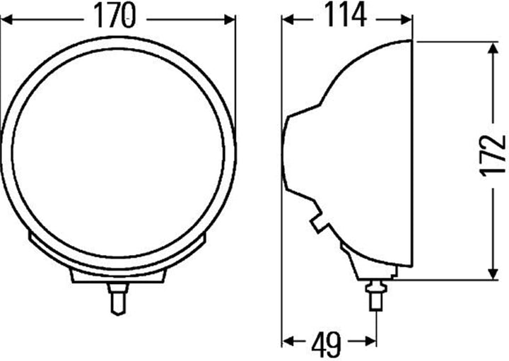 HELLA - Halogen-Fernscheinwerfer - Luminator Compact - ECE/E1 1902/SAE - 12/24V - 1F3 009 094-071 Ve