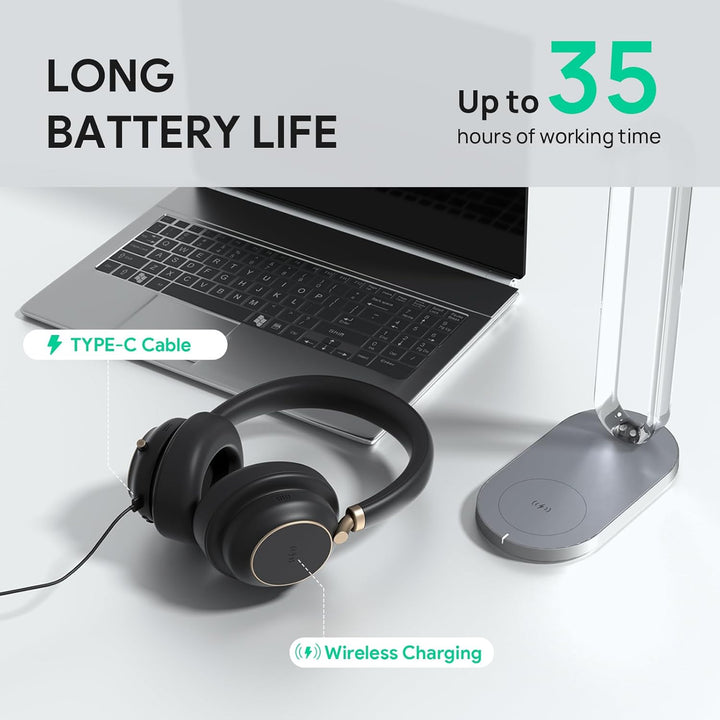 Yealink BH76 Plus Bluetooth Headset Noise Cancelling für Work, Headsets mit Mikrofon Bluetooth Einzi