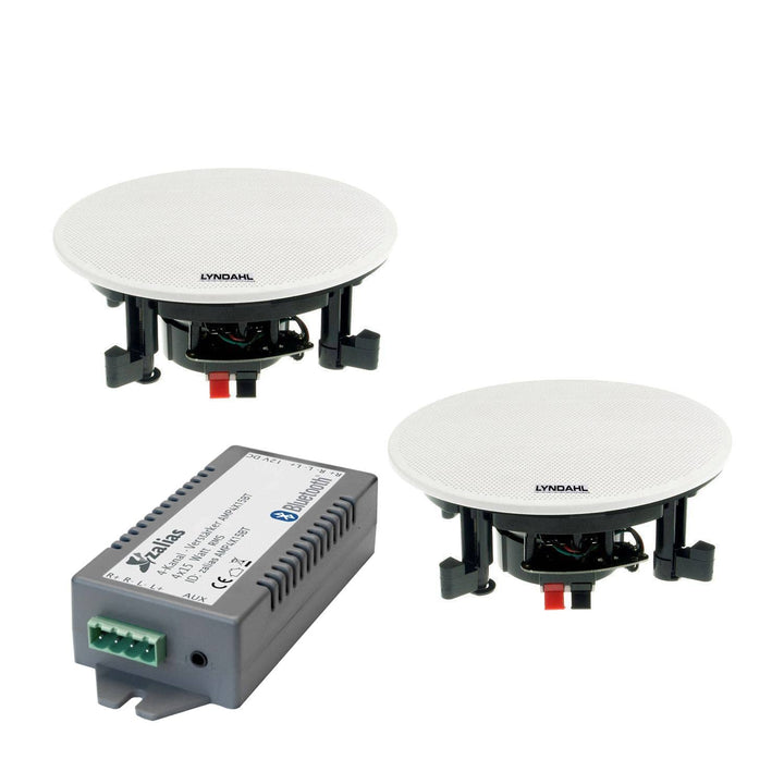 Lyndahl CS200P-Set wahlweise mit 2 oder 4 Lautsprechern inkl. Bluetoothverstärker, Einbaulautspreche