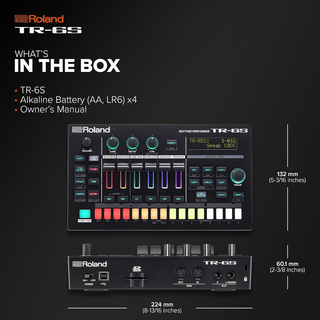 Roland TR-6S Compact Drum Machine TR-6S Single, TR-6S Single