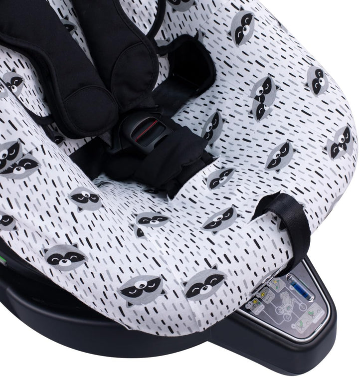 JYOKO Kids Autositzbezug aus Baumwolle, kompatibel mit Besafe Izi Turn B I-Size (Raccoon, Bezug) Rac