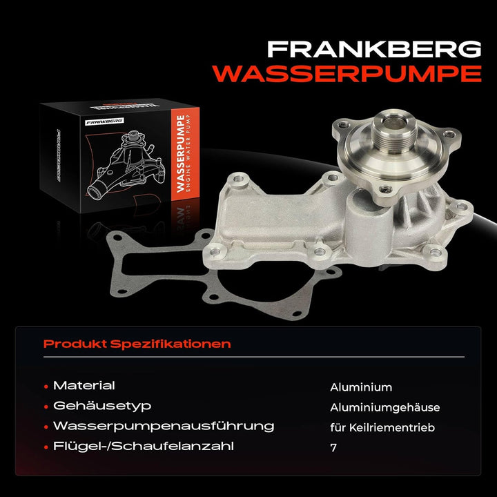 Frankberg Wasserpumpe Wasserumwälzpumpe Kühlmittelpumpe Water Pump Kühlmittel Pumpe Mit Dichtung Kom