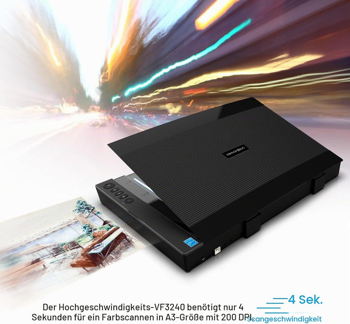 Viisan VF 3240, Flachbettscanner DIN-A3. Max. Auflösung 2400x2400 DPI. Software für Bildbearbeitung