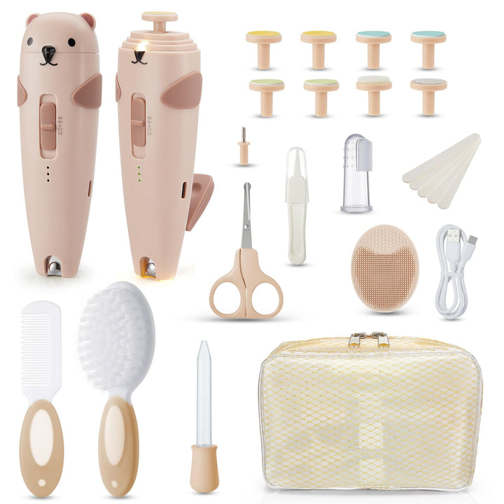 Lilian&amp;Gema Baby Nagelfeile Elektrisch, Elektrische Nagelfeile mit 9 Schleifkopf, 28 in 1 Baby Nagel