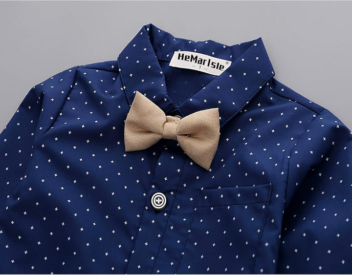 HeMa Island Baby Jungen Bekleidungssets Anzug Kleid Strampler hosenträger Fliege Krawatte Anzug Gent