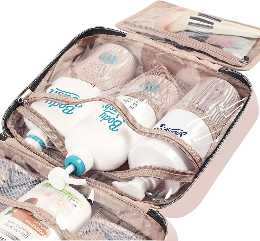 NISHEL Kulturbeutel, tragbarer Make-up-Organizer, Kosmetikhalter für Pinsel-Set, Shampoo, Conditione