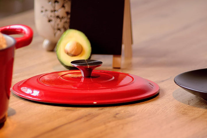 Echtwerk Schmortopf aus Gusseisen mit Emaille-Beschichtung, Brotbacktopf, Für Backöfen, Grill und In