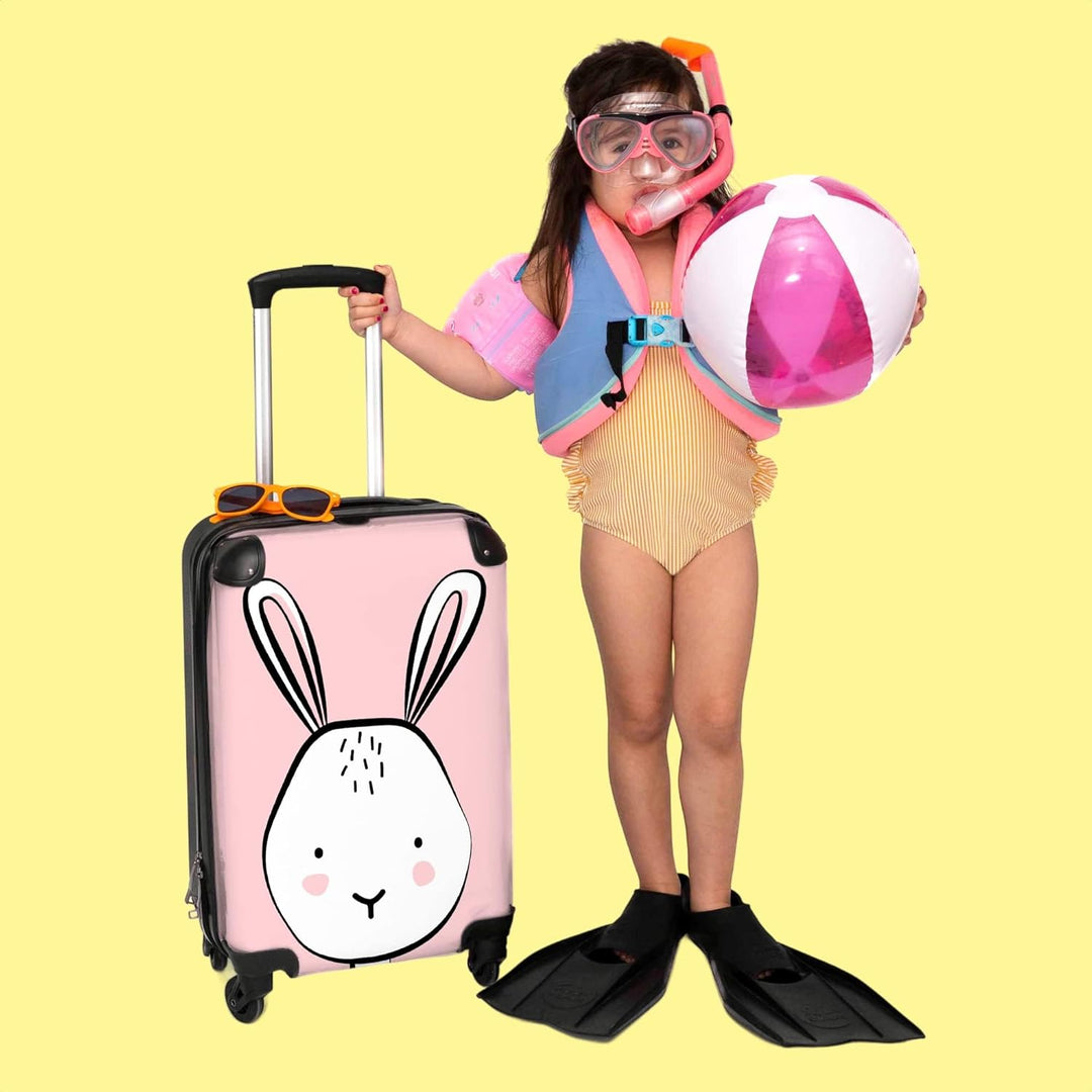 NoBoringSuitcases.com® Koffer Handgepäck - Kinderkoffer Mädchen, Reisekoffer Kinder, Leichtgewicht,