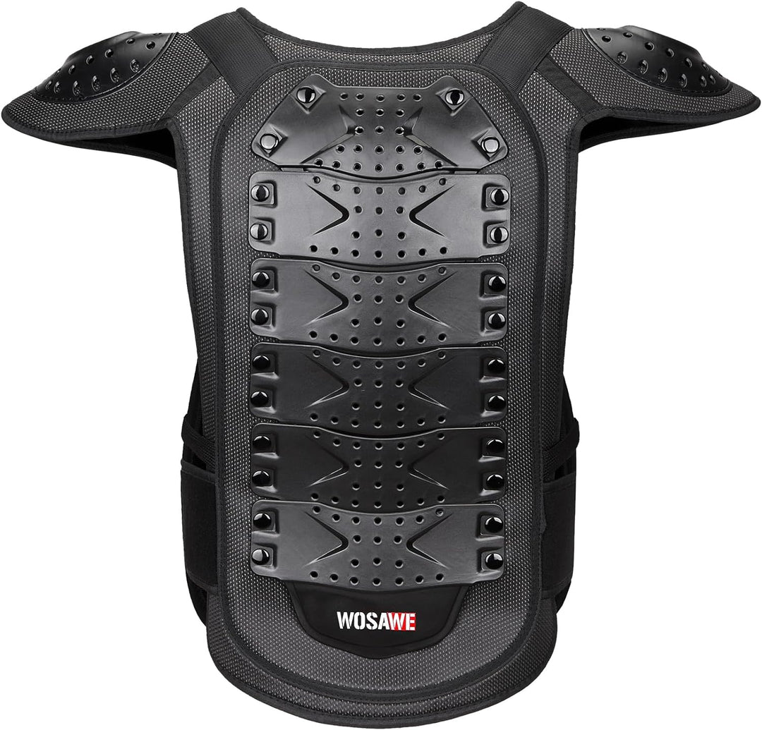 WOSAWE Motorrad Schutz Jacke für Erwachsene, Brustpanzer Racing Guard Rückenprotektoren Schutzausrüs