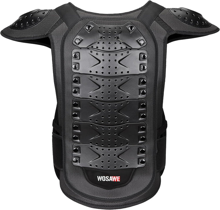 WOSAWE Motorrad Schutz Jacke für Erwachsene, Brustpanzer Racing Guard Rückenprotektoren Schutzausrüs