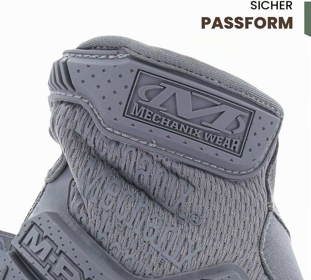 Mechanix Wear: M-Pact Wolf Grau Taktische Arbeitshandschuhe – Berührungsfähig, Aufprallschutz, Absor