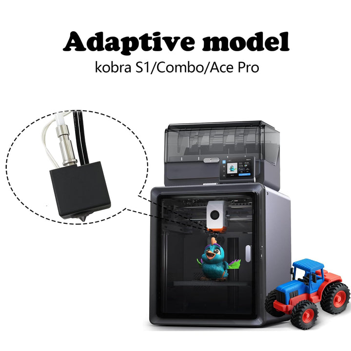 HzdaDeve Gehärtete Düse Hotend für Kobra S1 Combo 0.4MM Edelstahl Druckkopf Extruder Kit Hot End Hei