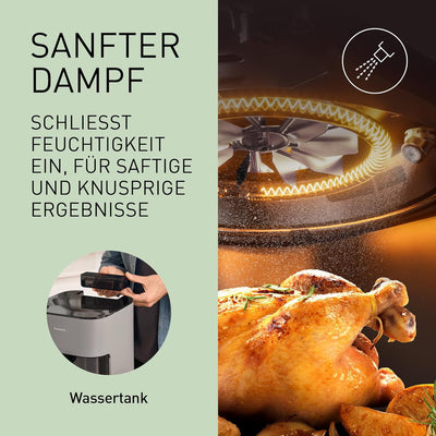 Panasonic NF-CC500SXE Air Fryer mit Sichtfenster, 5 l, 80–200 °C, digitaler Timer & LCD-Display, san