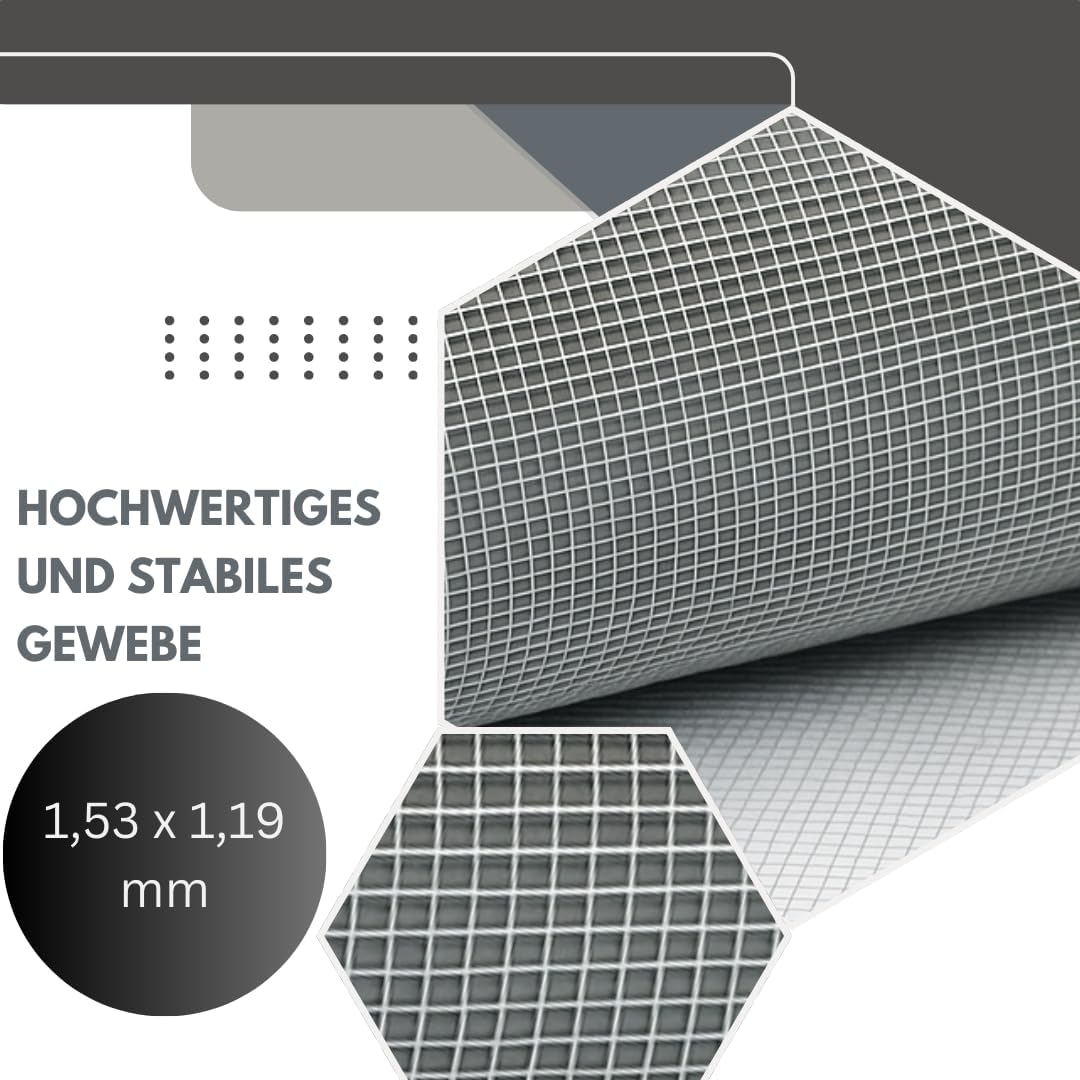 Green Home Aluminium Gewebe Fliegengitter 12,5 m x 0,6 m Fliegenschutz Alunetz Gitter Lichtschacht 1