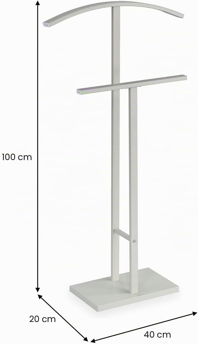 IDIMEX Herrendiener Scott aus Metall, beige lackiert - eleganter Stummer Diener mit Hosenbügel, schö