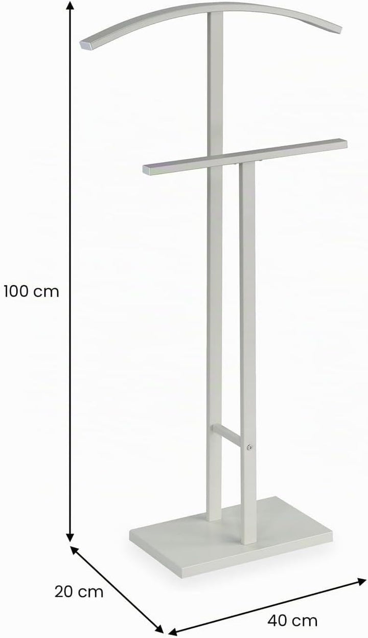 IDIMEX Herrendiener Scott aus Metall, beige lackiert - eleganter Stummer Diener mit Hosenbügel, schö