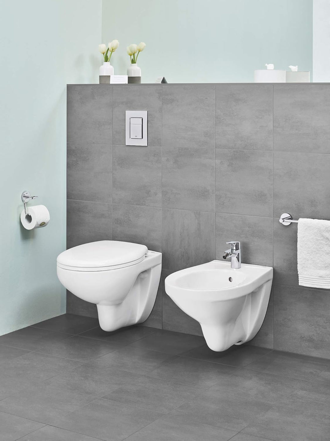 GROHE Bau Keramik Wandbidet - mit 1 Hahnloch alpinweiss 39433000, Wandbidet