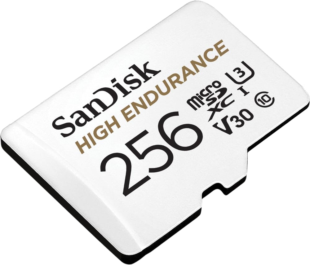 SanDisk High Endurance microSDXC Speicherkarte 256 GB + Adapter (Für Dash-Cams und private Überwachu
