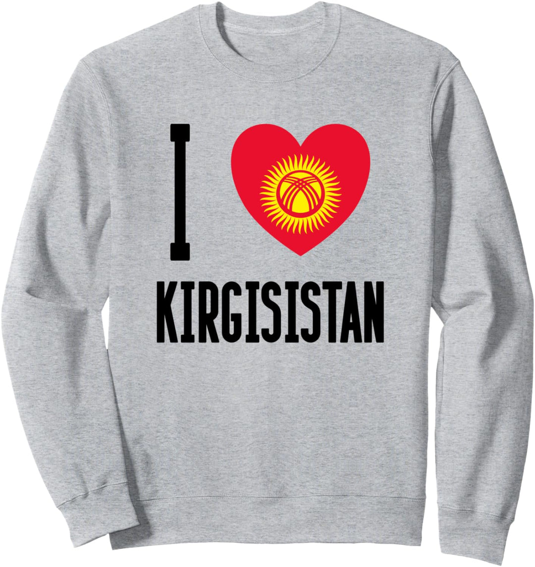 I Love Kirgisistan Flagge Bischkek Russia Herz Russland Sweatshirt