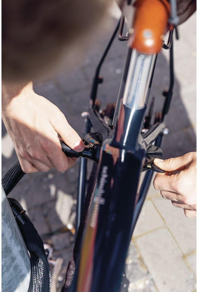 ABUS Rahmenschloss-Einsteckkette IvyTex Adaptor Chain 6KS + Schlosstasche ST5950 - Fahrradschloss mi