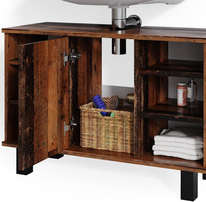 Vicco Waschbeckenunterschrank Fynn, Antikholz, 80 x 54 cm, Antikholz