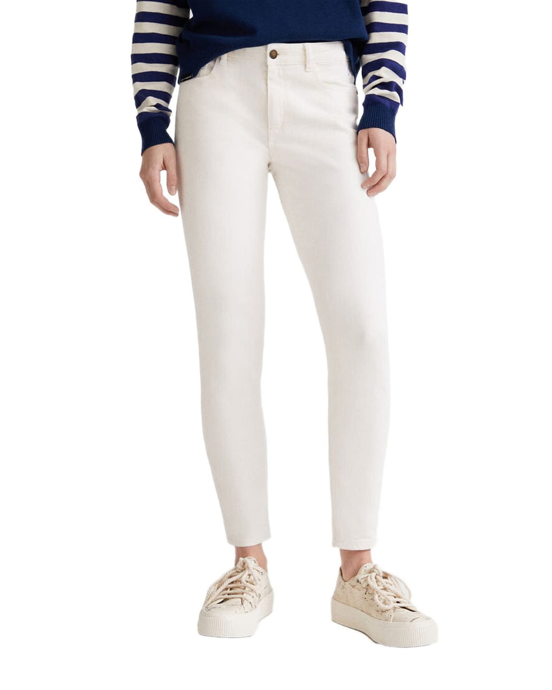 Desigual Damen Denim_Basic Core Jeans 44 Weiss, 44 Weiss