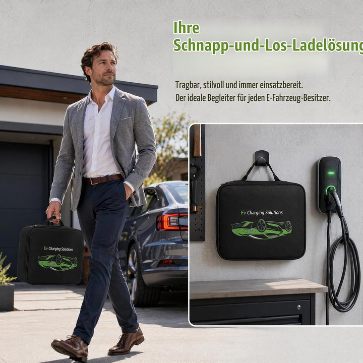 Aufbewahrungstasche für Elektroauto Ladegerät, Ladekabel Tasche Elektroauto, Tragbare EV Kabeltasche