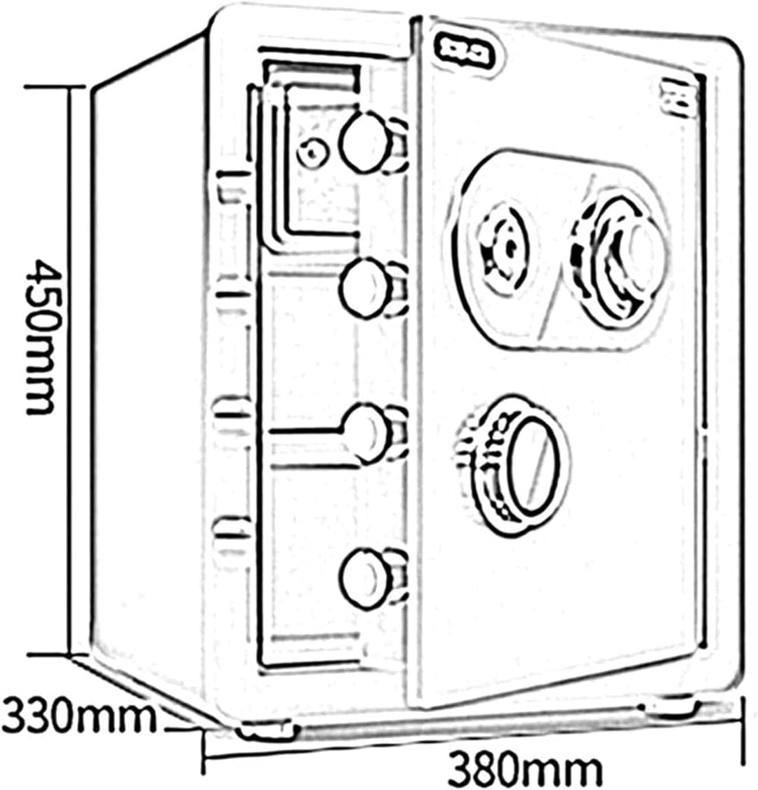 SURTA Tresor, Hochsicherheits-Safe aus Legiertem Stahl, Mechanisches Zahlenschloss, Feuer- und Wasse