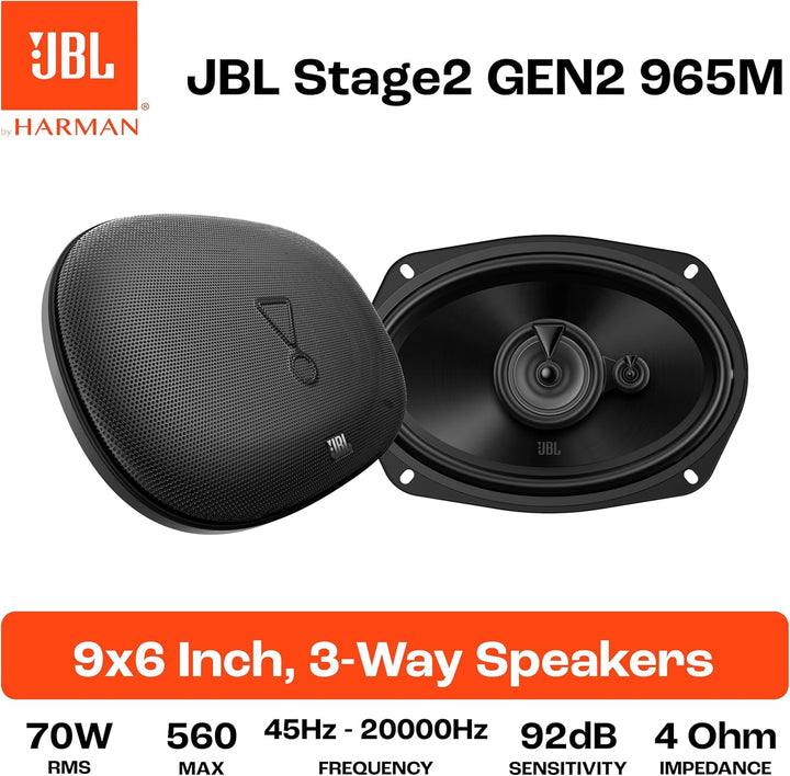 JBL Stage2 GEN2 965M 3-Wege Lautsprecher Auto Oval 152x229mm (6x9 Zoll): von Harman Kardon Car HiFi