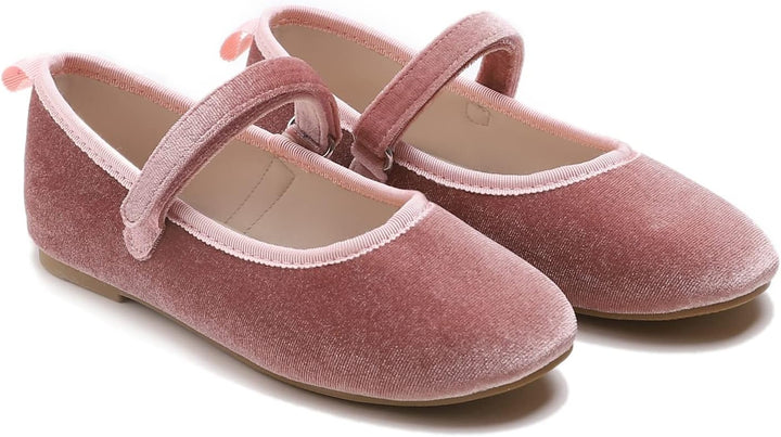 Feversole Girls Cute Dress, Mädchen süsses Kleid Mary Jane Schuhe weiche Party Urlaub Ballerinas 30