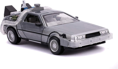 Jada Toys Zurück in die Zukunft 3, DeLorean DMC-12 Modellauto, 1:24, Time Machine, mit Licht- und Ra