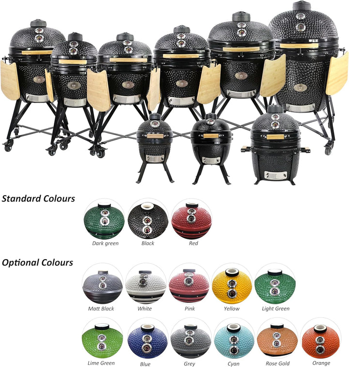 YNNI KAMADO TQ23CRP Grillrost aus Gusseisen, 49,5 cm, 3,5 kg, halbmondförmig, mit Schlitzen, TQ23CRP