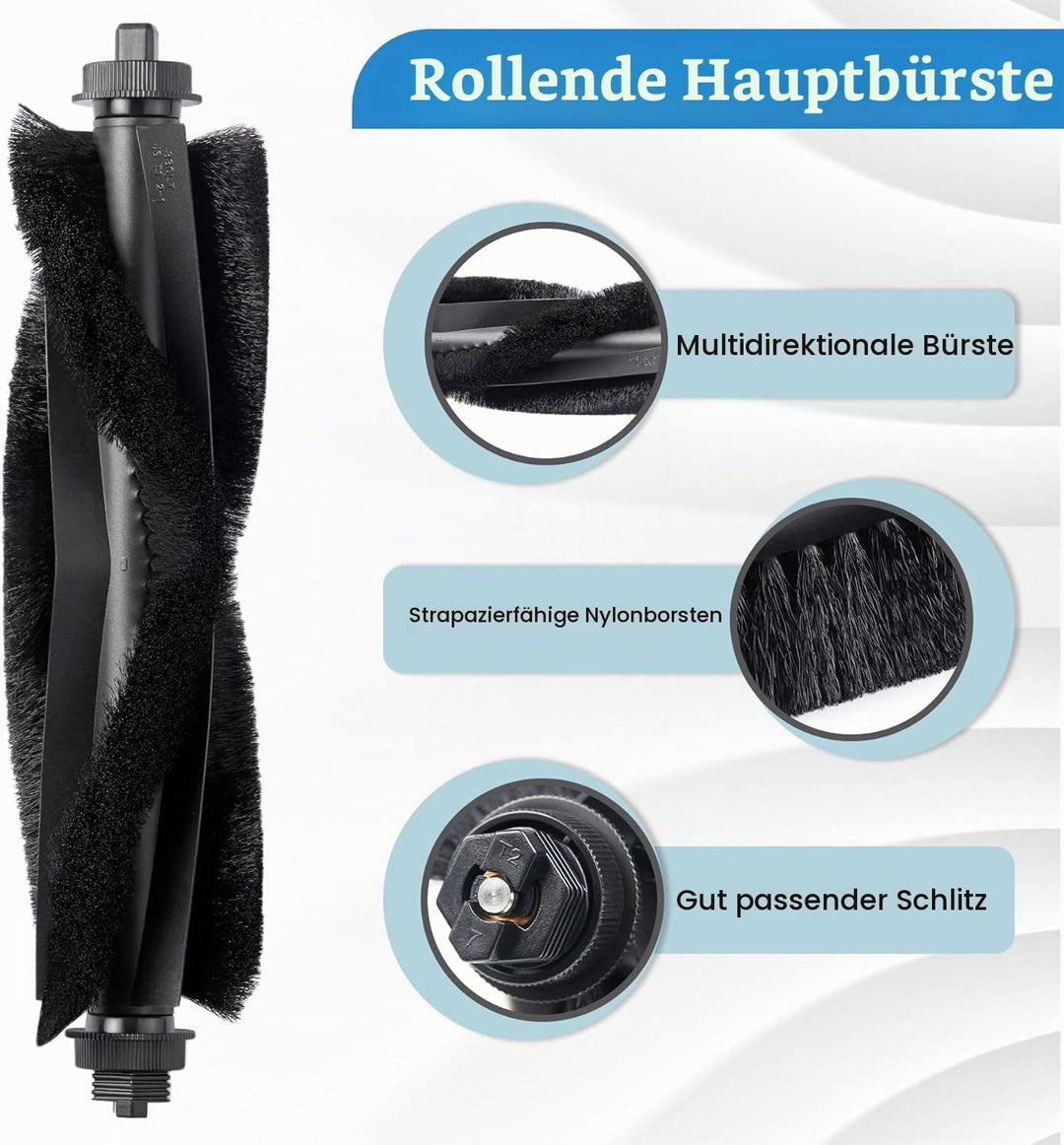 20 Stück Ersatzteile für Eufy L60/ L60 SES/ L50/ L50 SES Saugroboter, Ersatz Zubehörset mit 2 Hauptb