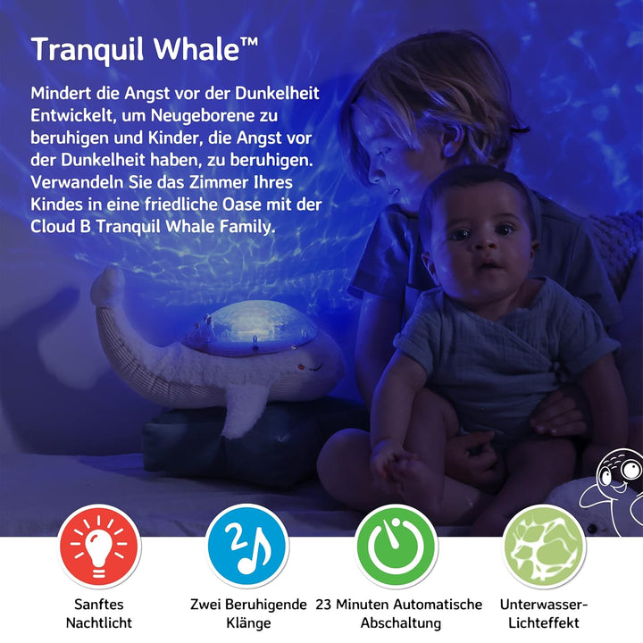 Cloud b Ocean Projector Nachtlicht mit weissem Rauschen beruhigenden Klängen | Einstellbare Einstell